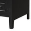 30" Bathroom Vanity with Sink, Bathroom Vanity Cabinet with Two Drawers and Door, Adjustable Shelf, Solid Wood and MDF, Black - Korvel