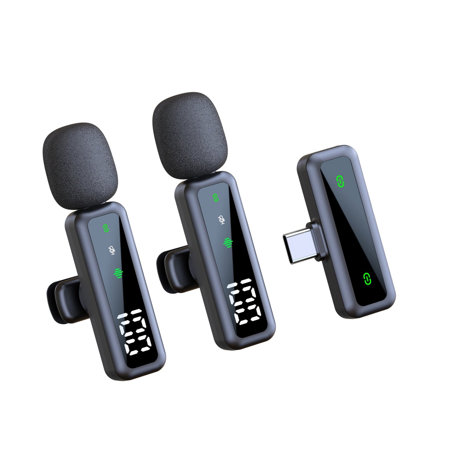 Wireless Lapel Microphone for Outdoor Computer Live Streaming Noise Reduction Universal Small Microphone - Korvel