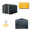 8ft x 10ft Outdoor Metal Storage Shed with Floor Base Black - Korvel
