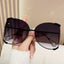 Lunettes de soleil surdimensionnées pour femmes de luxe - Accessoire de mode chic