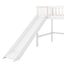 Twin Size Low Loft Bed with Ladder and Slide White - Korvel