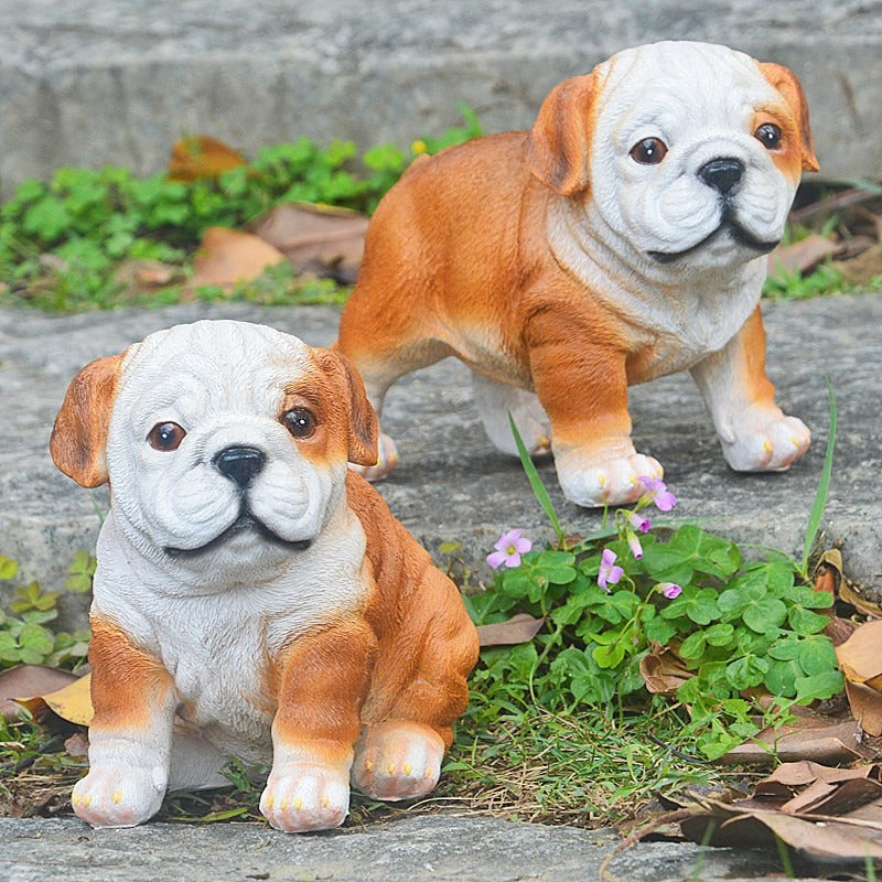 Bulldog ornament puppy resin - Korvel