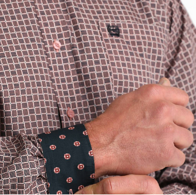 Stylish Maroon Woven Shirt for Men | Cinch Collection - Korvel