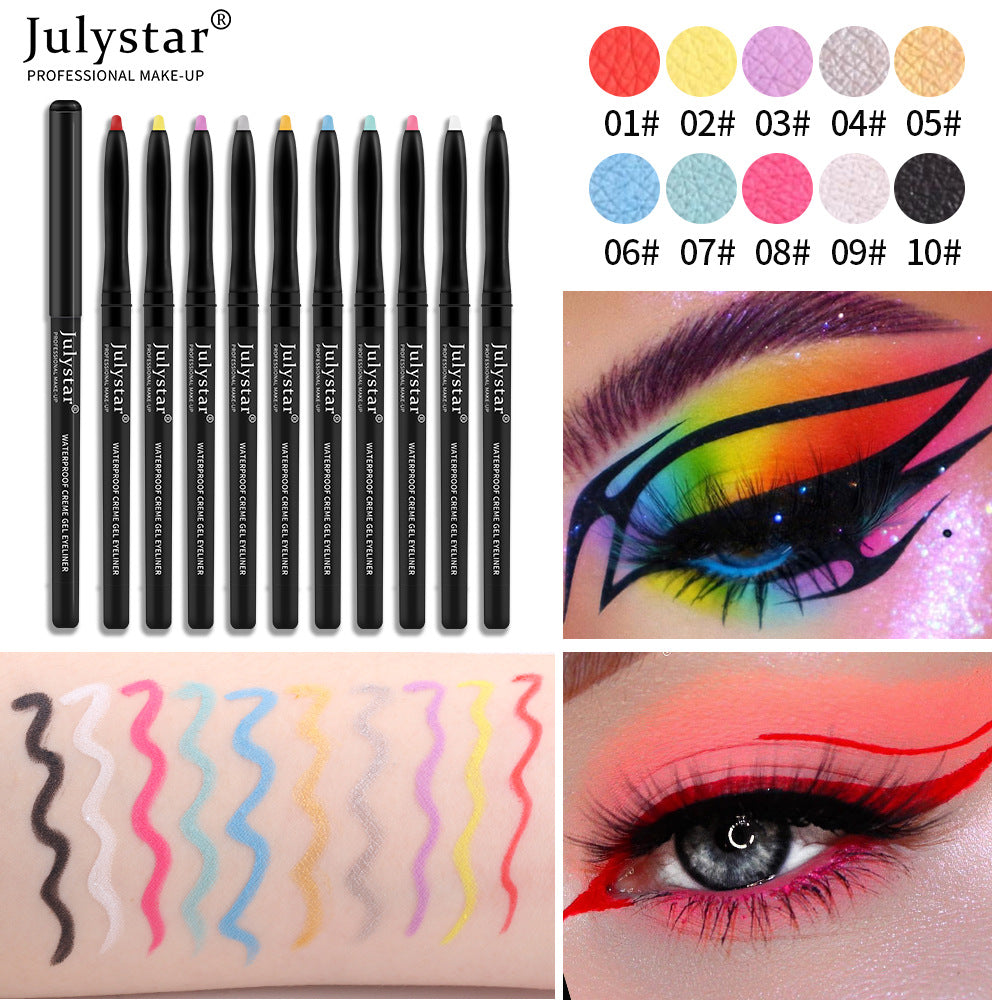 New Set Of Eyeliner Pencil Waterproof And Oil-Proof Non-Smudge Eyeliner Gel Pencil - Korvel