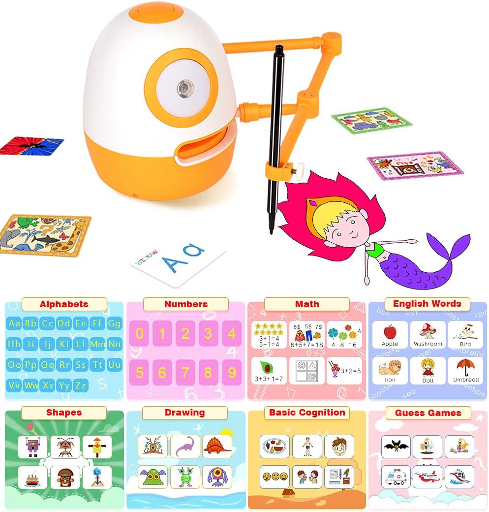Robot Enseignant Eggy : Jouet Éducatif de Dessin pour Préscolaires