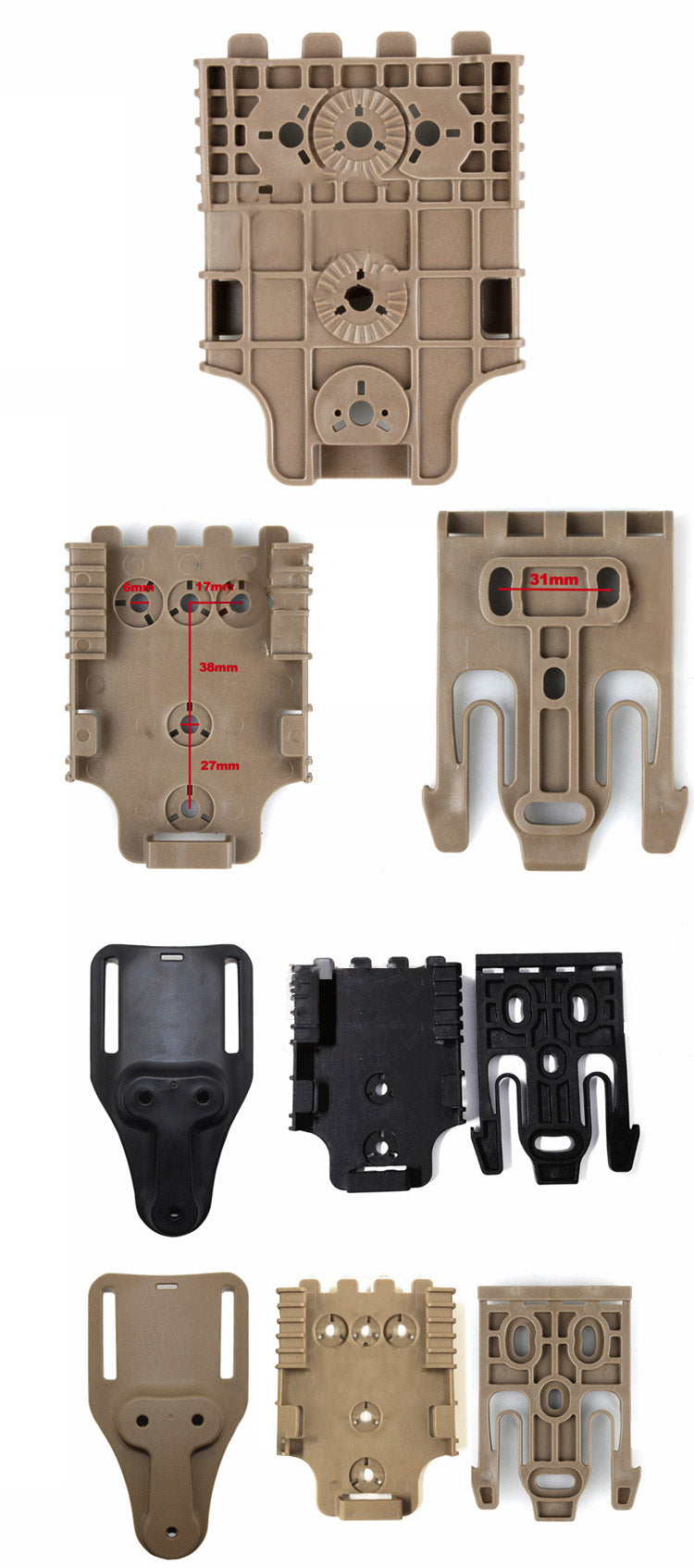 FMA Quick Release Waist Panel 3-piece Leg Hanging Sofa Lilan Outdoor Tactical Handgun Cover Quick Separation System - Korvel