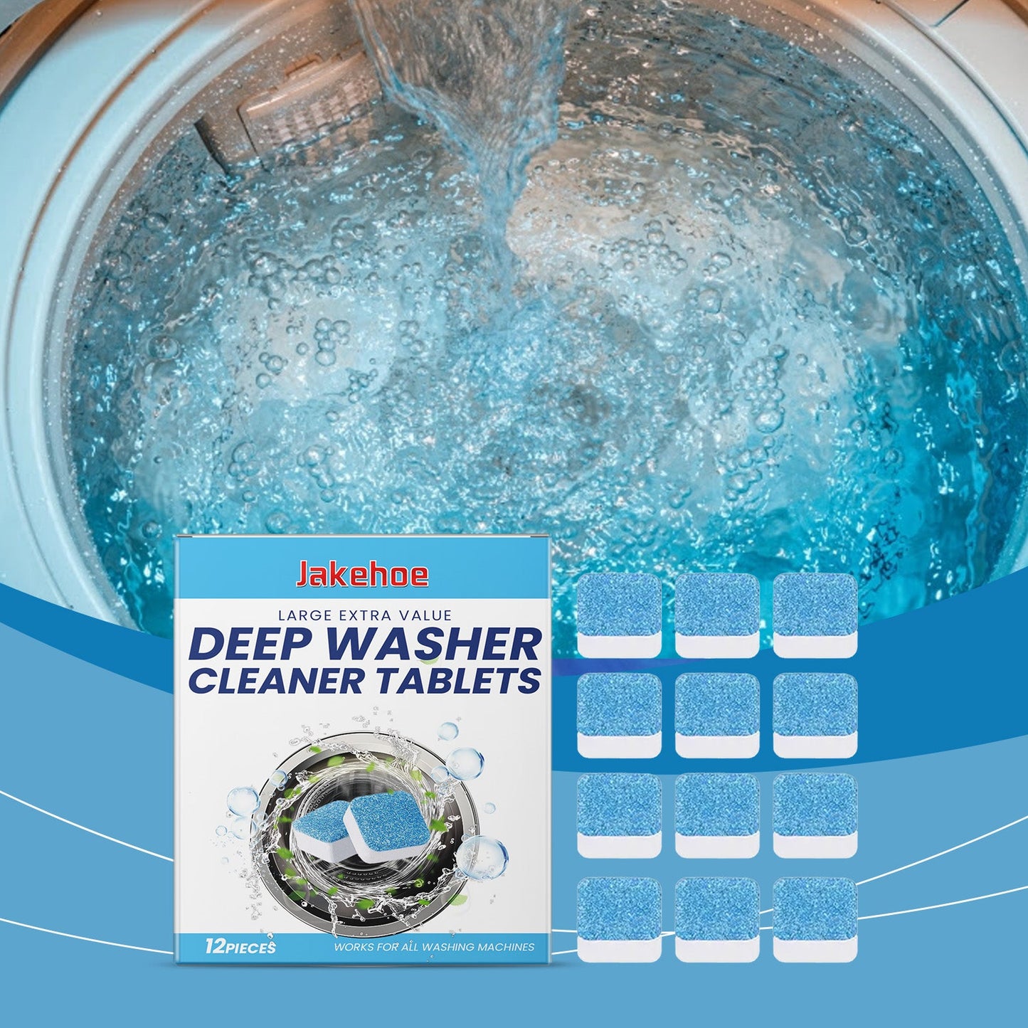 Washing Machine Cleaning Effervescent Sheet Cleaning Dirt Odor Retention Cylinder Cleaning Sheet - Korvel