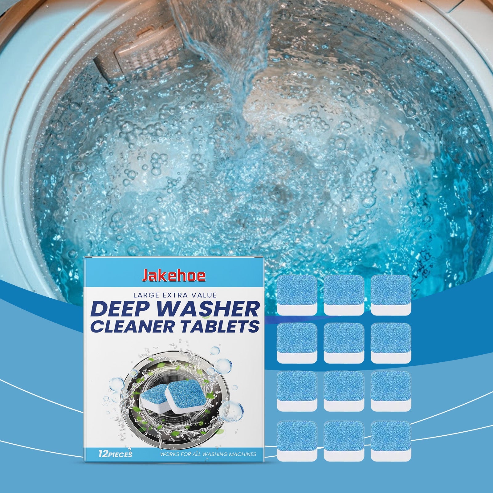 Washing Machine Cleaning Effervescent Sheet Cleaning Dirt Odor Retention Cylinder Cleaning Sheet - Korvel