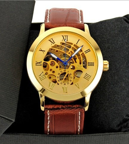 SHENHUA Men's Fashion Hollow out Watch Antique Fully Automatic Mechanical Watch - Korvel