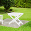 Elegant Outdoor Folding Wooden Side Table - White