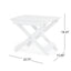 Elegant Outdoor Folding Wooden Side Table - White