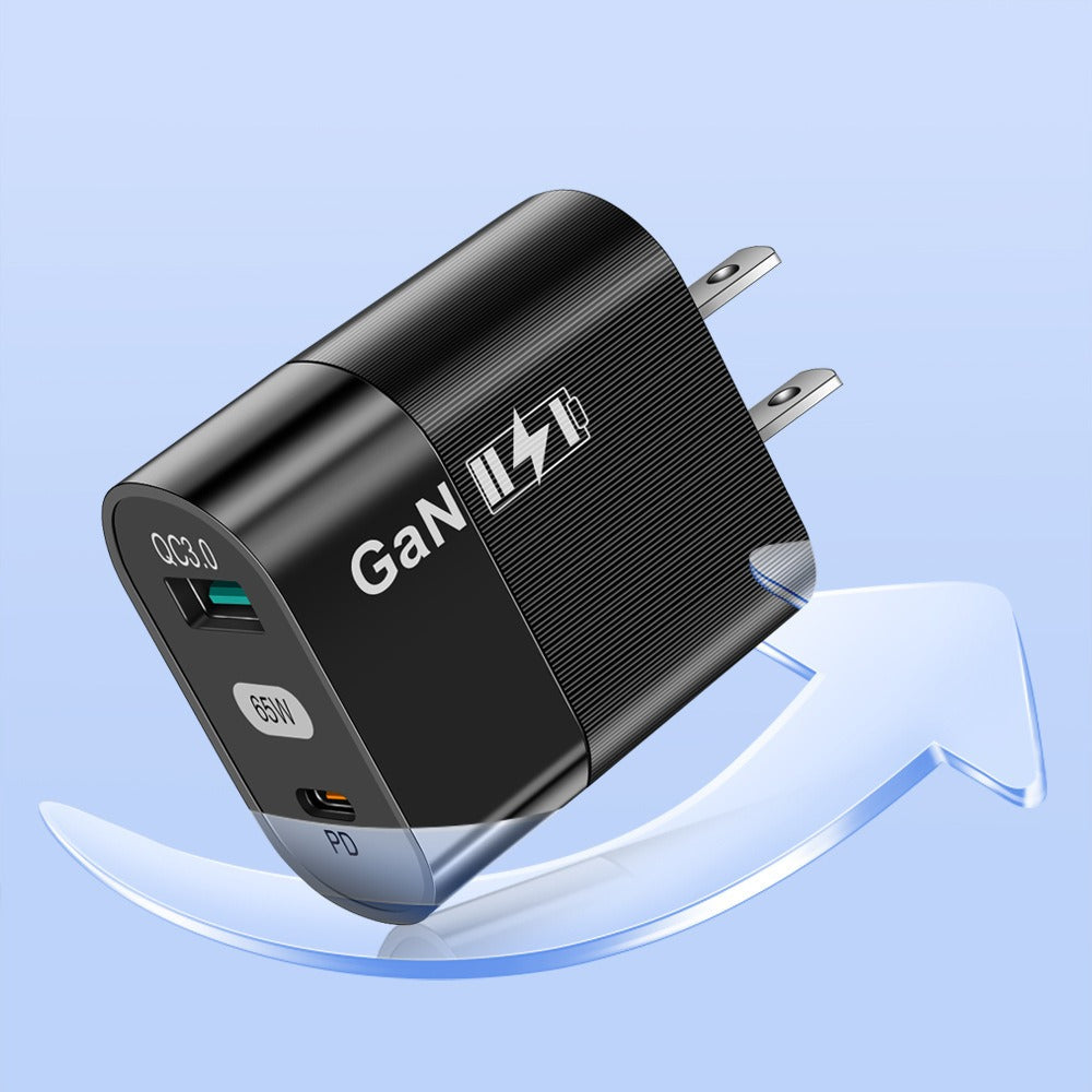 65W Gallium Nitride Charger GaN Charging Source Fast Charging Phone Charging Head - Korvel
