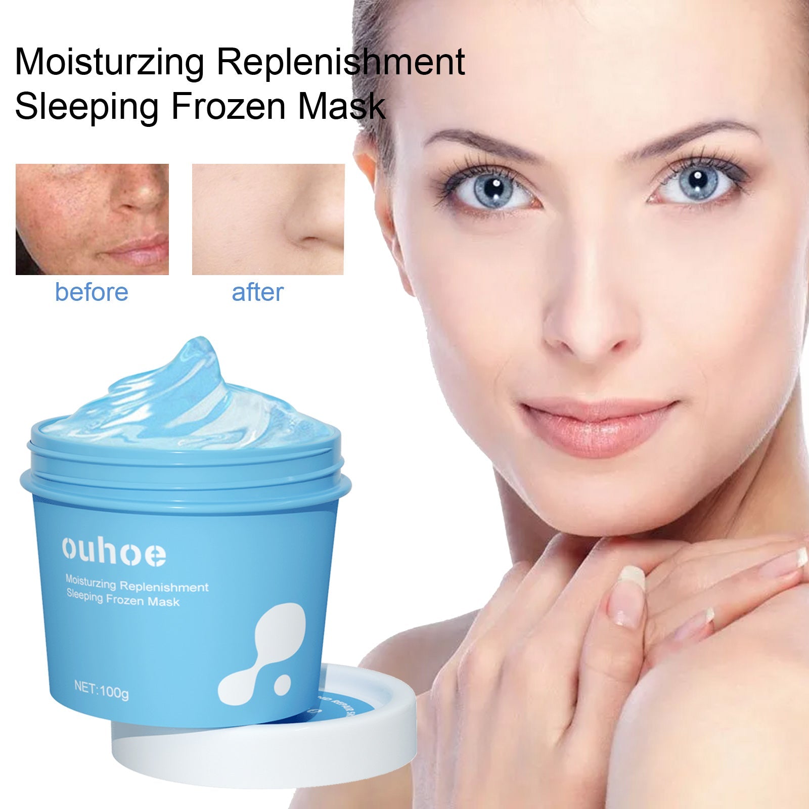 Hydrating And Moisturizing Sleep Frozen Mask, Shrink Pores Brightens Skin, Refreshes And Moisturizes Spread Mask - Korvel
