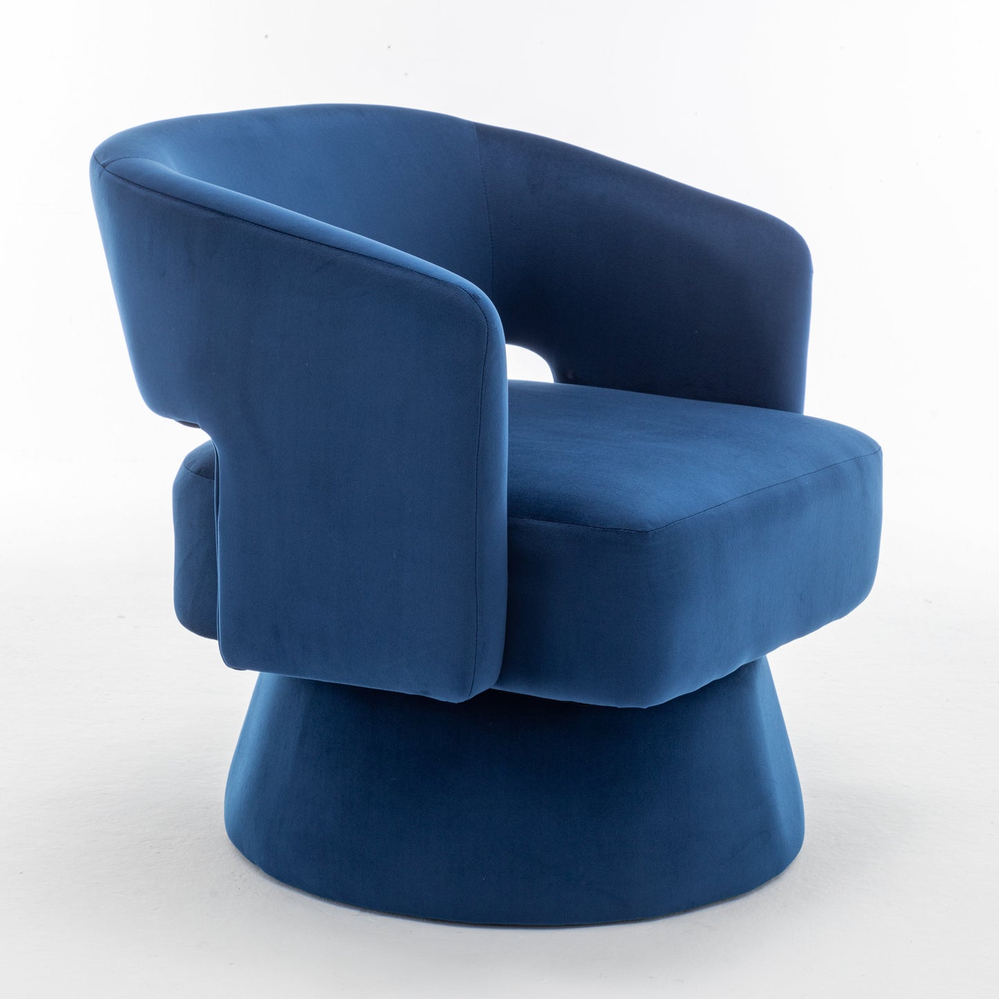 Swivel Barrel Chair, Velvet Accent Armchair 360 Degree Swivel Club Chair for Living Room Bedroom Reception Room - Korvel