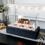 Rectangular three hole alcohol fireplace desktop home real fire heating alcohol lamp outdoor portable stove - Korvel
