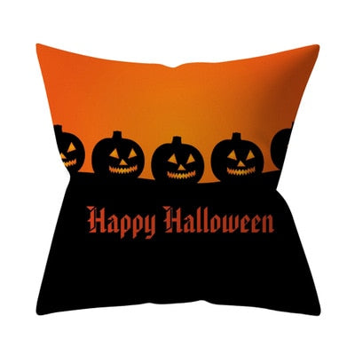 Trick or treat/pumpkin Cushion Cover 45*45cm Happy Halloween Throw Pillow Cover Happy Fall Y'all ghosts Horror Pillowcase - Korvel