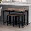 TREXM 5-Piece Compact Bar Table Set - Modern Industrial Design