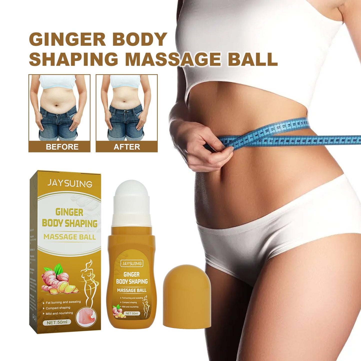 Boule de Massage Modelante au Gingembre