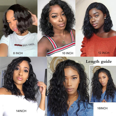 New Ladies Chemical Fiber Front Lace Bobo Short Curly Hair Long Bangs Wig Headgear - Korvel