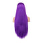 Natural Transition Wig Purple Chemical Fiber Front Lace Long Straight Hair Matte High Temperature Silk Headgear - Korvel