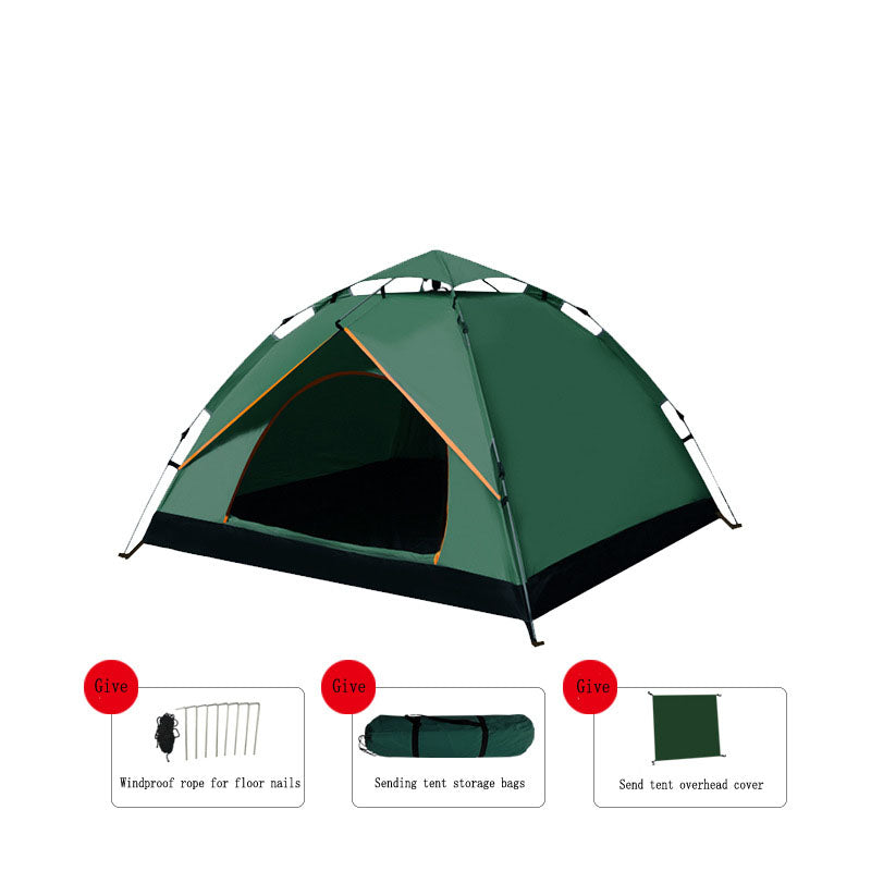 Tente de camping de plage automatique premium avec deux portes