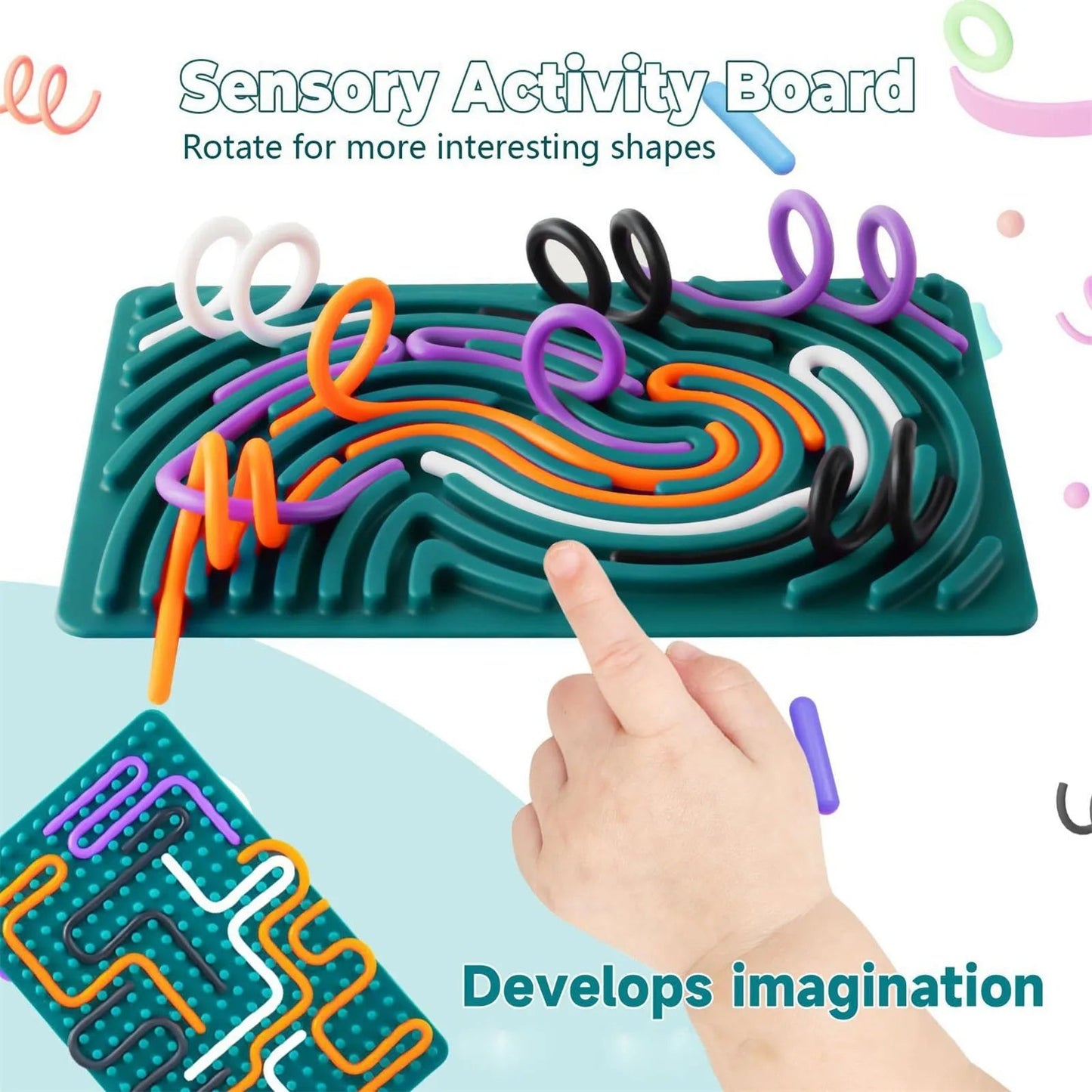 Sensory Activity Board - Premium Silicone Calm Down Toy