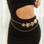 Punk exaggerated big heart metal style body chain sexy starfish waist chain - Korvel