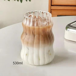 Thickened high borosilicate glass cup household transparent double-layer heat-resistant fruit juice cup - Korvel