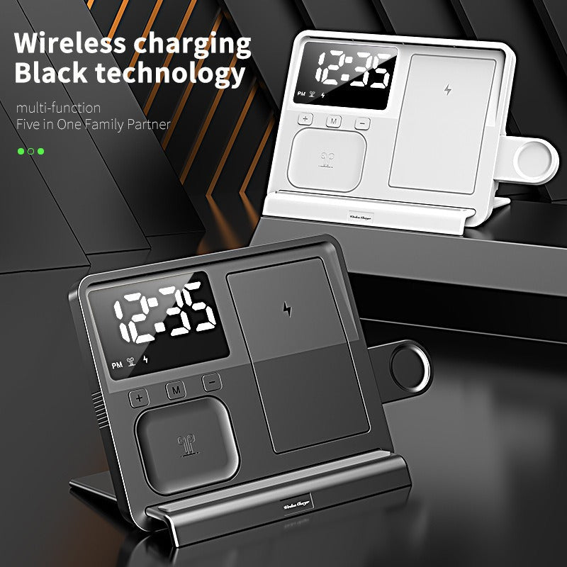 The thermometer clock supports wireless charging and night light charging - Korvel