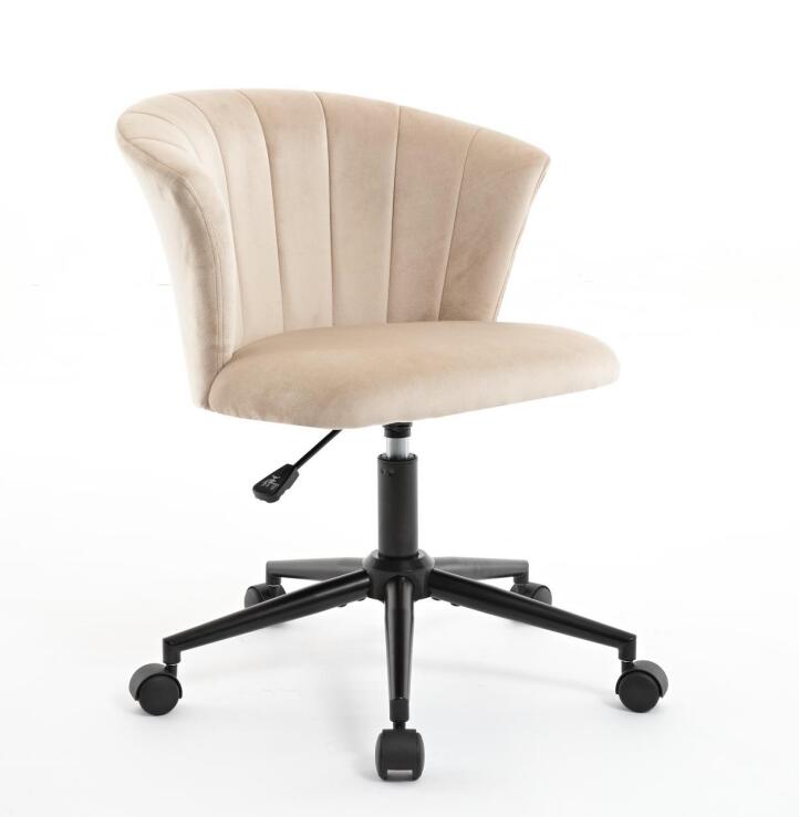 Silla de Oficina en Forma de Flor de Terciopelo con Giro