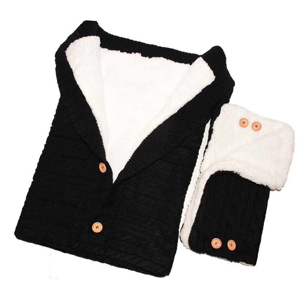 Infant Baby  Swaddle Sleeping Bag Cute Soft Sleep Sack Stroller Wrap+Stroller Gloves - Korvel