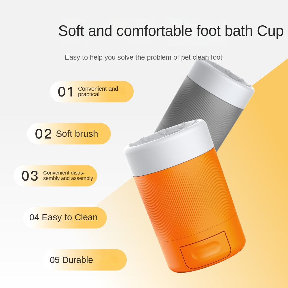 Pet Foot Washing Cup Dog Beauty Paw Cleaning Tool With Towel Feature Foot Bath Bathing Artifact - Korvel
