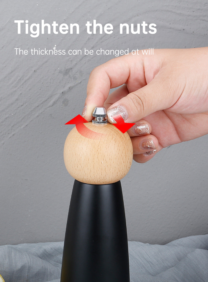 Kitchen Adjustable Coarseness Wood Pepper Grinder Mill Wooden Manual Sea Ceramic Grinding Mechanism Salt Mill - Korvel