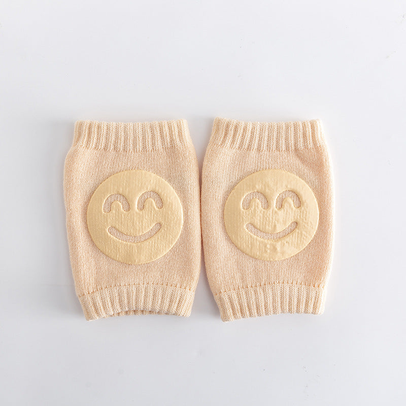 Woolen loop baby socks, elbow protection, walking and crawling, knee protection, baby and child knee protection, smiling face knee protection - Korvel