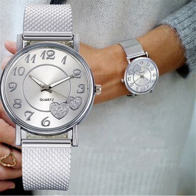The Latest Top Watch Fashion Women Mesh Belt Watch Wild Lady Creative Gift relojes para mujer Drop Shopping - Korvel