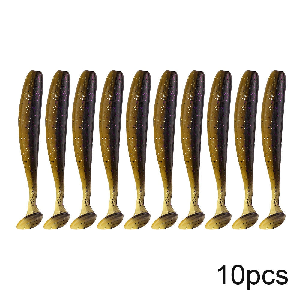 QXO 10pcs/Lot Soft Lures Silicone Bait 7cm 2g Goods For Fishing Sea Fishing Pva Swimbait Wobblers Artificial Tackle - Korvel