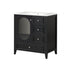 Meuble de salle de bain noir de 30" avec évier et rangement