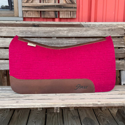Premium 3/4" Raspberry Pony Saddle Pad - 26 x 26 - Korvel
