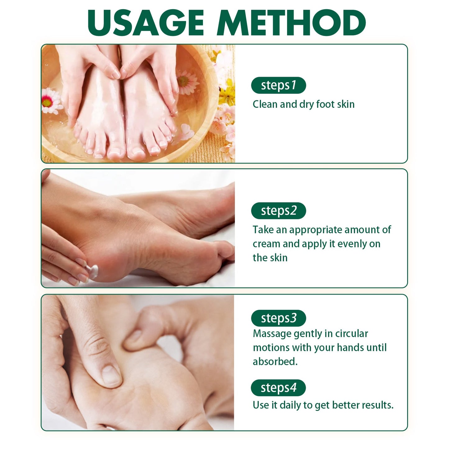 Foot Repair Cream, Repair Heel Crack Dry Itching Skin Nourishing Moisturizing Moisturizing Foot Care Cream - Korvel