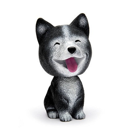 Cute doll decorations in the car, resin bobblehead dog animal bulldog, creative cute car ornaments - Korvel
