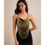 Multi Layer Imitation Pearl Black Chain Body Chain