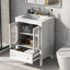 Meuble de salle de bain blanc de 24" avec lavabo et rangement