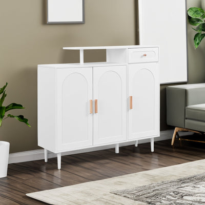 Cabinet à chaussures élégant ON-TRANS avec portes cintrées et tiroirs