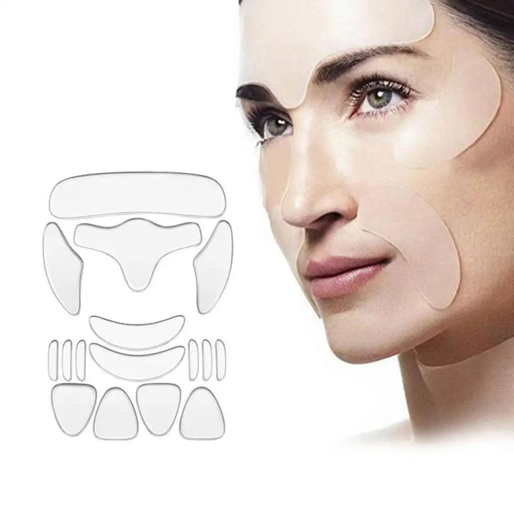 Ensemble de 18 Patches Faciaux en Silicone Réutilisables