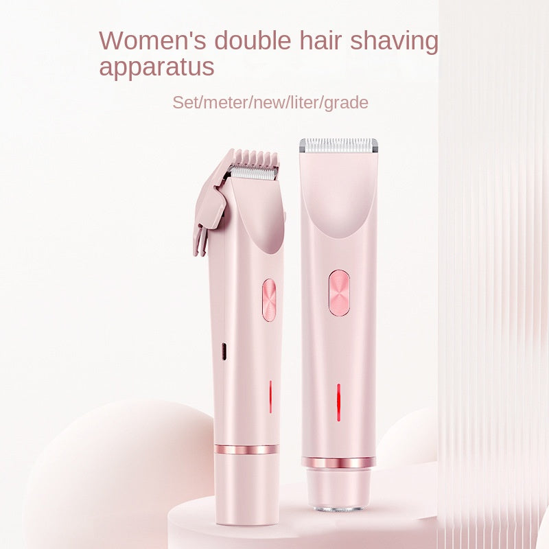 Double headed shaver new electric hair removal device women's private pubic hair removal device - Korvel