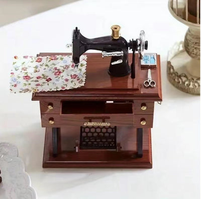 StitchTune Music Box - Vintage Sewing Machine Design