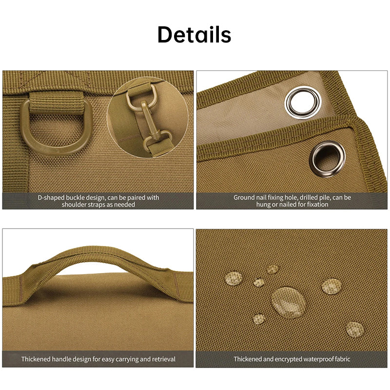 Outdoor non-slip shooting mat: double, portable, tactical, multi-use for training/camping. - Korvel