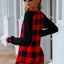 Plaid Round Neck Long Sleeve T-Shirt - Korvel