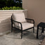 Ensemble de chaises longues de patio en aluminium 3 pièces avec table d'appoint