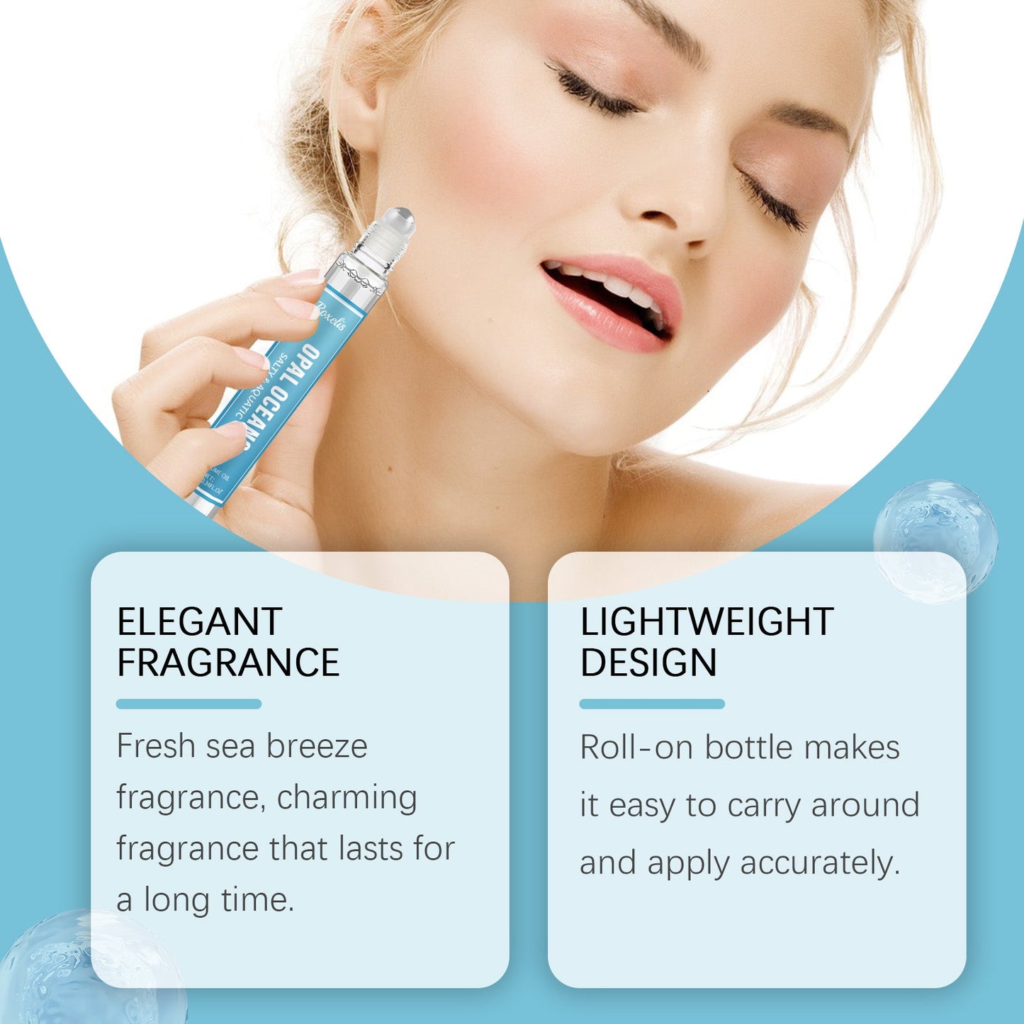Fresh Ocean Perfume Ball Natural Fragrance Lasting Fragrance Date Sea Breeze Tune Fresh Rolling Ball Perfume - Korvel